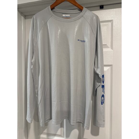 Columbia Men's PFG Terminal Tackle Long Sleeve Shirt Grey Shimmer Size XL - Picture 1 of 8